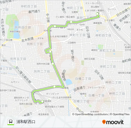 武浦10-2 Bus Line Map