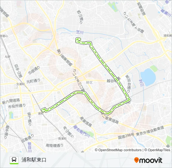 浦04-2H Bus Line Map