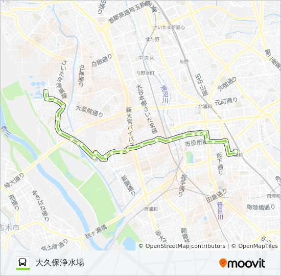 浦桜13-3 バスの路線図