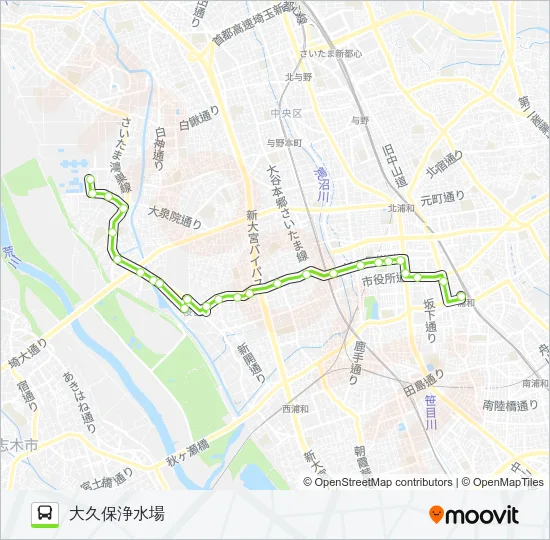 浦桜13-3 バスの路線図