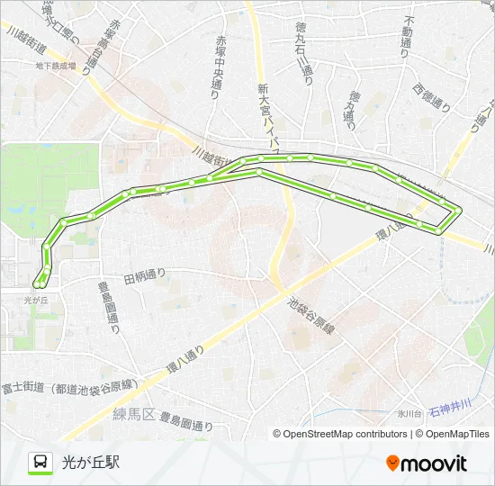 練馬01-2 Bus Line Map