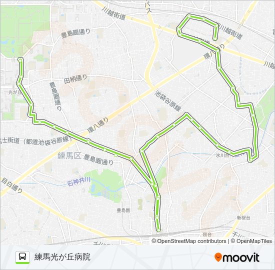 練馬03-2 bus Line Map