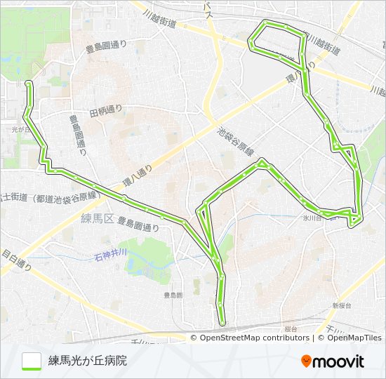 練馬03-5 bus Line Map