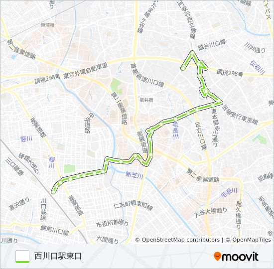西川04-2 バスの路線図