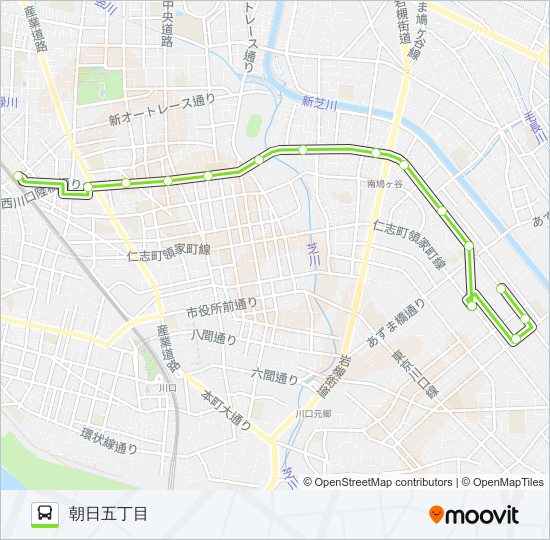 西川05-2 バスの路線図