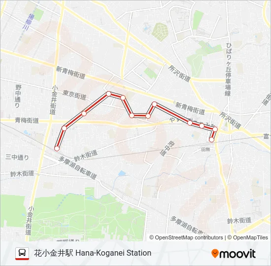 はなバス北  Line Map
