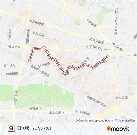 はなバス南 の路線図