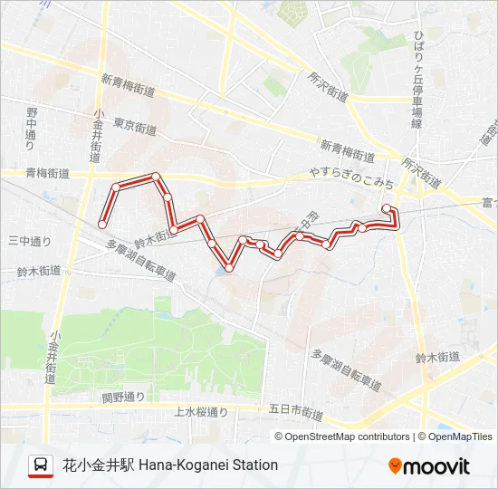 はなバス南 の路線図