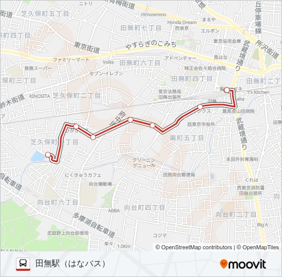 はなバス芝  Line Map