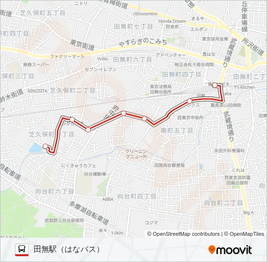 はなバス芝  Line Map