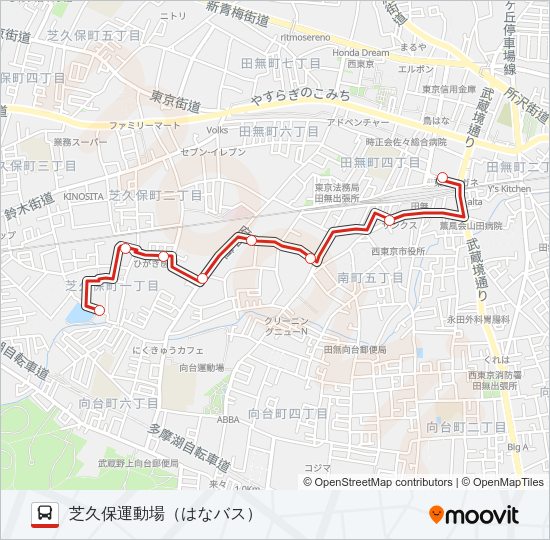 はなバス芝  Line Map
