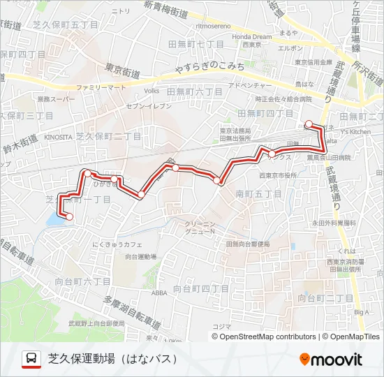 はなバス芝 の路線図