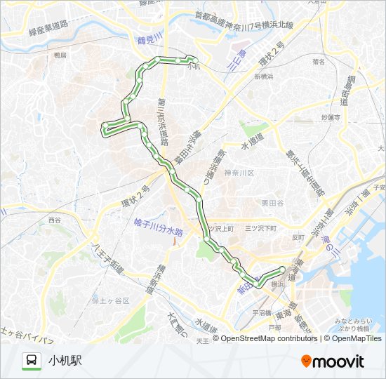 浜1 bus Line Map