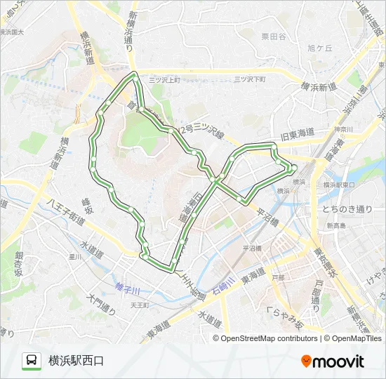 浜5ルート スケジュール 停車地 地図 横浜駅西口 アップデート済み