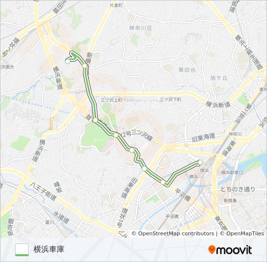浜7 bus Line Map