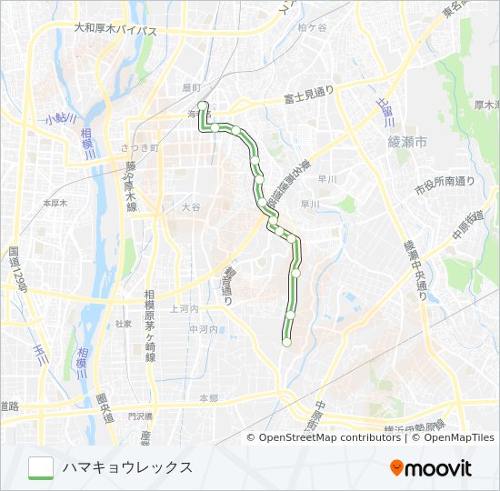 綾22 バスの路線図