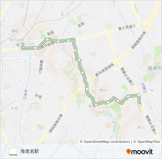 綾43 バスの路線図