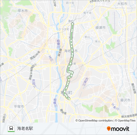 綾73 バスの路線図