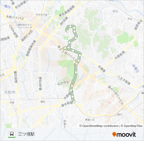 ―116 バスの路線図