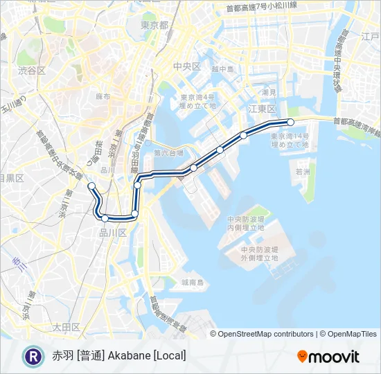 りんかい線 RINKAI LINE  Line Map