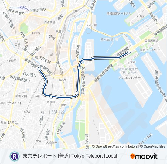 りんかい線 Rinkai Lineルート スケジュール 停車地 地図 東京テレポート 普通 Tokyo Teleport Local アップデート済み