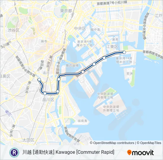 りんかい線 RINKAI LINE の路線図