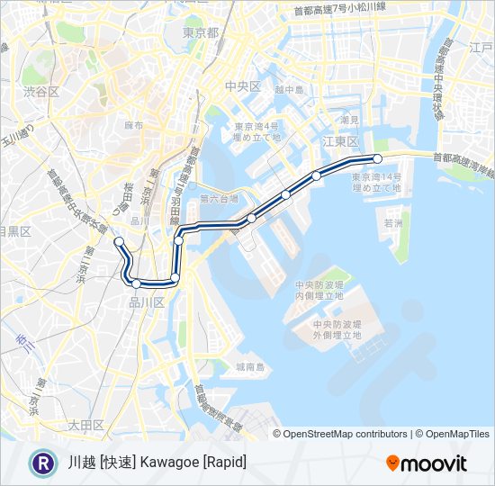 りんかい線 RINKAI LINE  Line Map