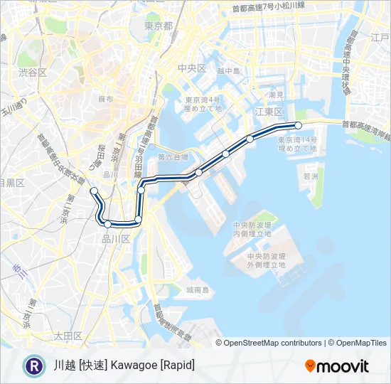 りんかい線 RINKAI LINE の路線図