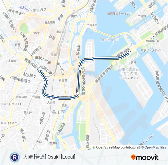 りんかい線 RINKAI LINE の路線図