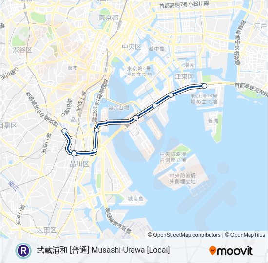 りんかい線 RINKAI LINE  Line Map