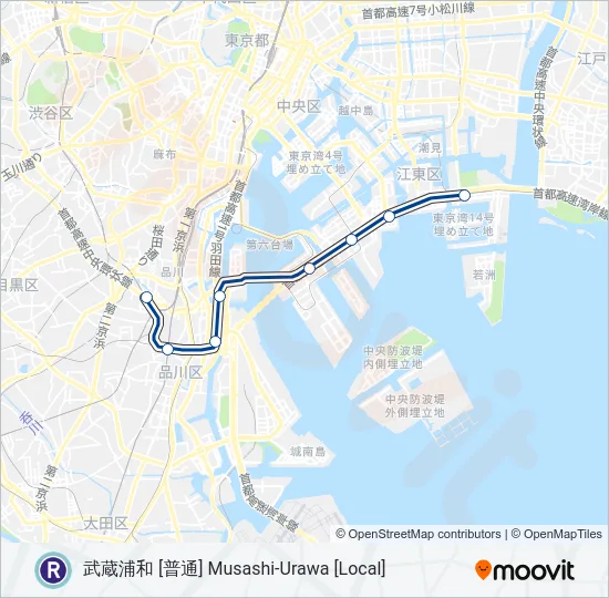 りんかい線 RINKAI LINE の路線図