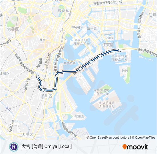 りんかい線 RINKAI LINE  Line Map