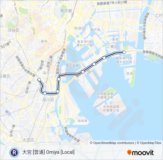 りんかい線 RINKAI LINE の路線図