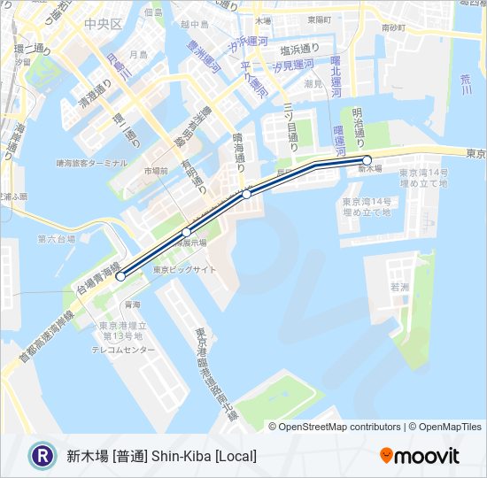 りんかい線 RINKAI LINE metro Line Map