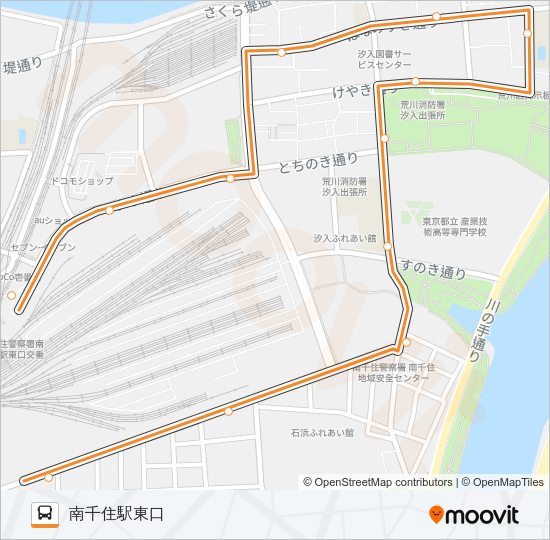 上４６ Bus Line Map