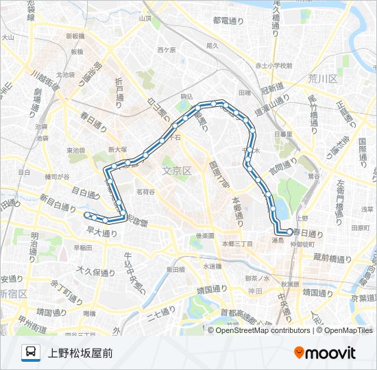 上５８ バスの路線図