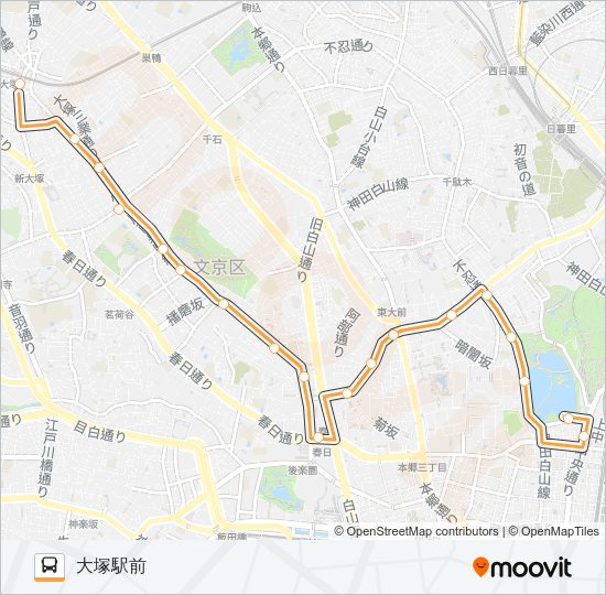上６０ Bus Line Map