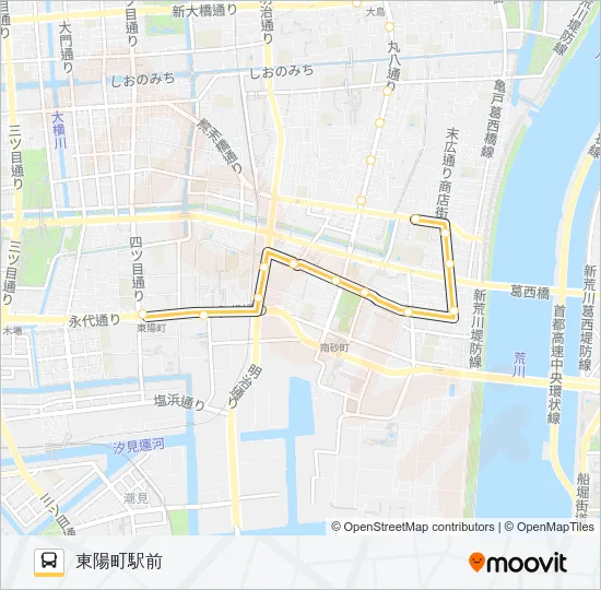 亀２１ Bus Line Map