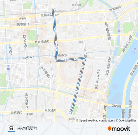 亀２３ Bus Line Map