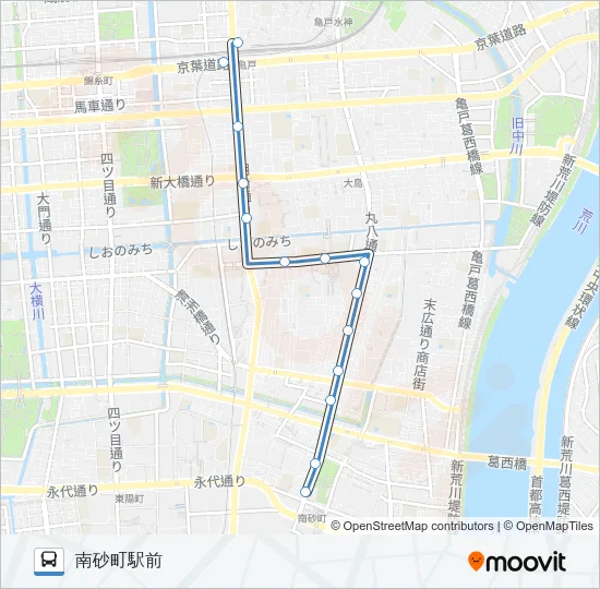 亀２３ Bus Line Map