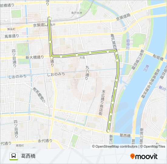 亀２４ Bus Line Map
