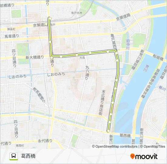亀２４ バスの路線図