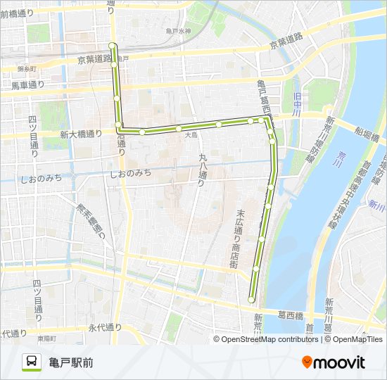 亀２４ bus Line Map