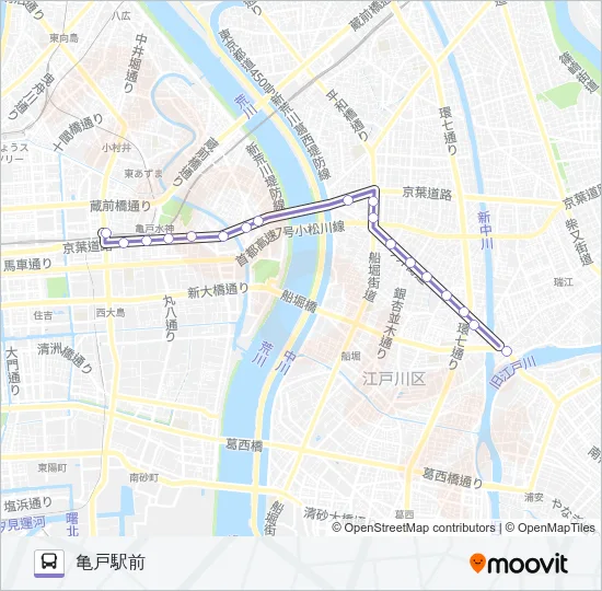 亀２６ Bus Line Map