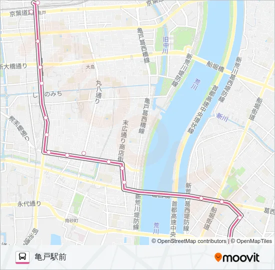 亀２９ Bus Line Map