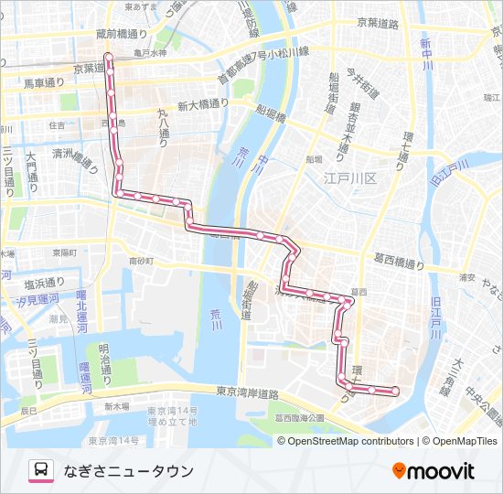 亀２９ bus Line Map