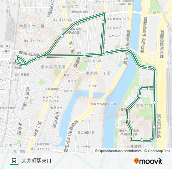 井９２ Bus Line Map