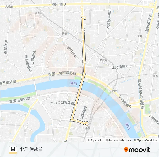 北４７ Bus Line Map