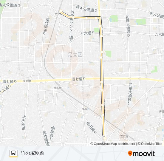 北４７ Bus Line Map