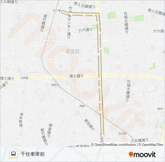 北４７ Bus Line Map